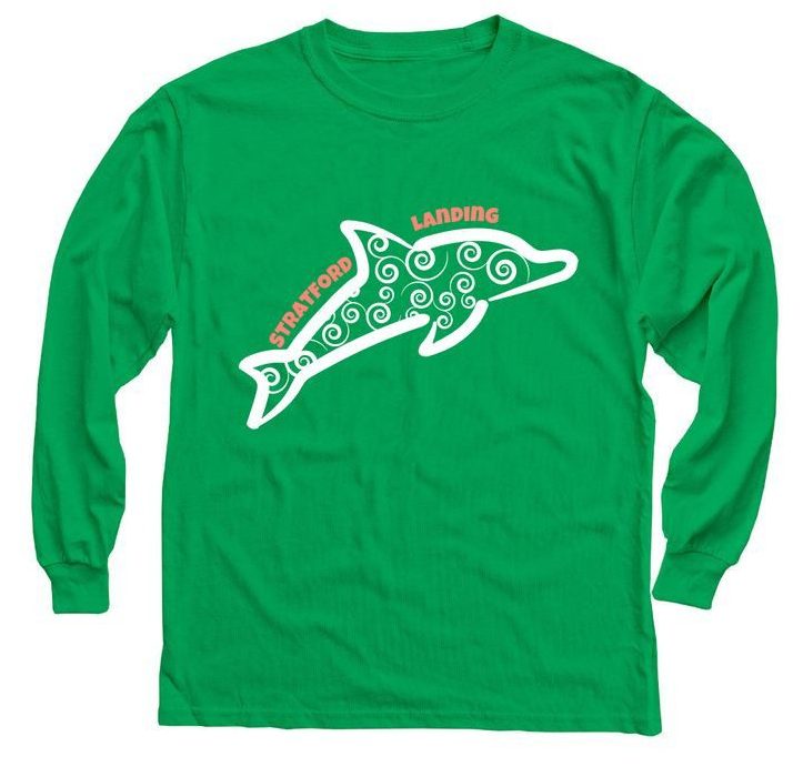 Green Stratford Landing dolphin long-sleeve shirt